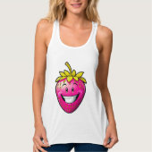 Roze aardbei tanktop (Voorkant)