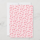 roze aardbei twee lief meisje verjaardag kaart (Achterkant)