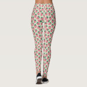 Roze Aardbei Zomer Patroon Leggings (Achterkant)
