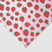 Roze aardbei zomer patroon tissuepapier (Detail)