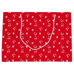 roze aardbeiboomvrucht, rood groot cadeauzakje