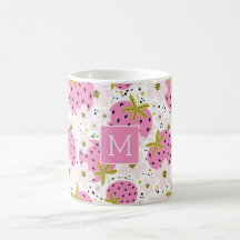 Roze aardbeien Aangepast monogram