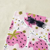 Roze aardbeien Aangepaste naam Strandlaken (In situ)