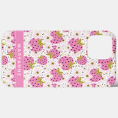Roze aardbeien Aangepaste telefoonnummers Case-Mate iPhone Case (Achterkant (horizontaal))