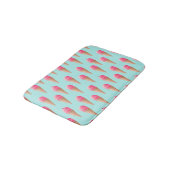 Roze Aardbeien Ice Cone Pattern, Blue Badmat (Gekanteld)