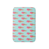 Roze Aardbeien Ice Cone Pattern, Blue Badmat (Voorkant Verticaal)