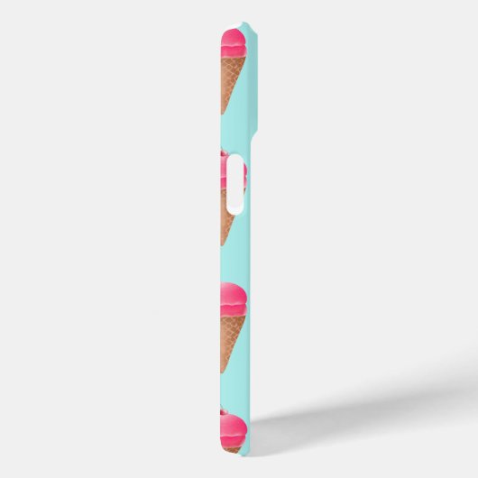 Roze Aardbeien Ice Cone Pattern, Blue Case-Mate iPhone Case (Achterkant / Rechts)