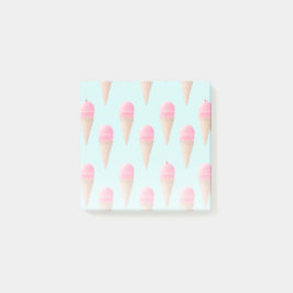 Roze Aardbeien Ice Cone Pattern, Blue Post-it® Notes