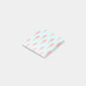 Roze Aardbeien Ice Cone Pattern, Blue Post-it® Notes (Schuin)