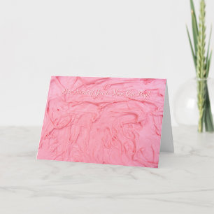 Roze Aardbeien Ijs Textuur Bedankkaart