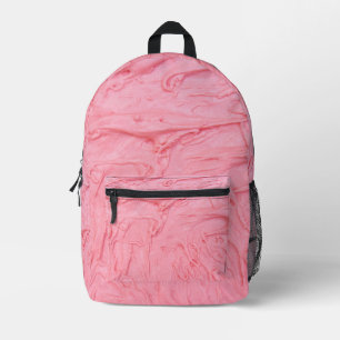 Roze Aardbeien Ijs Textuur Bedrukte Rugzak