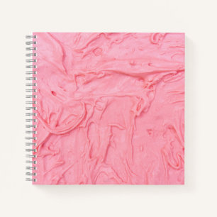 Roze Aardbeien Ijs Textuur Notitieboek