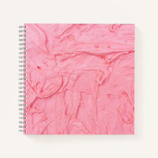 Roze Aardbeien Ijs Textuur Notitieboek