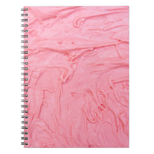 Roze Aardbeien Ijs Textuur Notitieboek