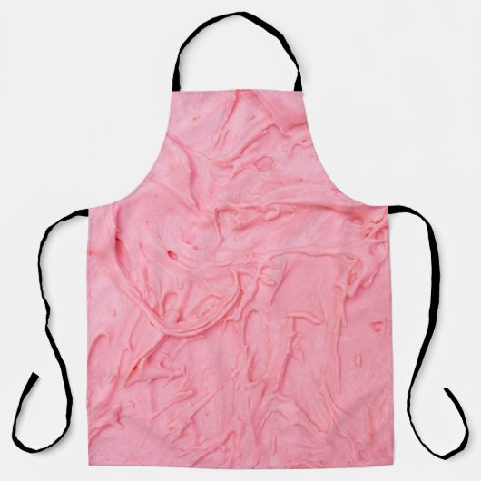 Roze Aardbeien Ijs Textuur Schort (Voorkant)