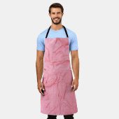 Roze Aardbeien Ijs Textuur Schort (Gedragen)