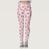 Roze aardbeien leggings (Voorkant)