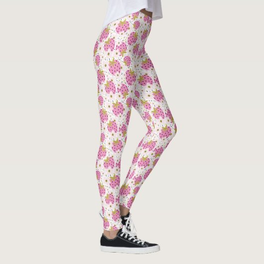 Roze aardbeien leggings (Rechts)