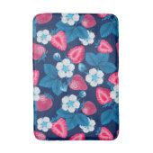 Roze aardbeien op blauw badmat (Voorkant Verticaal)