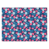 Roze aardbeien op blauw tafelkleed (Voorkant (Horizontaal))