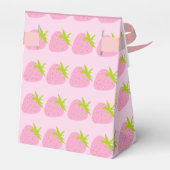 Roze Aardbeien Patroon Mooie Bedankdoosjes (Achterkant)