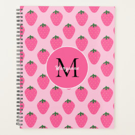 Roze Aardbeien, schattig aangepast Planner