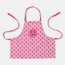 Roze Aardbeien, schattige op maat gemaakte meisjes Schort