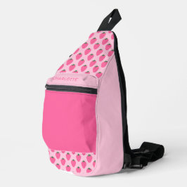 Roze Aardbeien, schattige op maat gemaakte meisjes Sling Bag