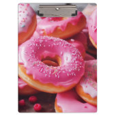 Roze aardbeiendonuts klembord (Voorkant)