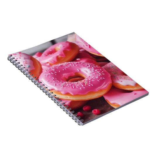 Roze aardbeiendonuts notitieboek (Rechterzijde)