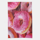 Roze aardbeiendonuts theedoek (Verticaal)