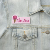 Roze aardbeienijsje voor de schelp- en schelpdierw naamplaatje (In situ)