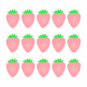 Roze Aardbeienpatroon Baby shower Verjaardagsfeest Sticker (Voorkant)