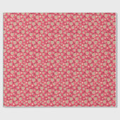 Roze aardbeienpatroon: naadloos zoet ontwerp cadeaupapier (Vlak)