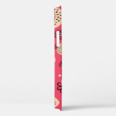 Roze aardbeienpatroon: naadloos zoet ontwerp Case-Mate iPhone case (Achterkant / Rechts)