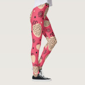 Roze aardbeienpatroon: naadloos zoet ontwerp leggings (Rechts)