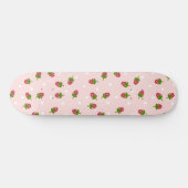 Roze aardbeienpatroongier Kawaii Persoonlijk Skateboard (Horizontaal)
