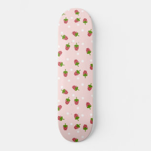 Roze aardbeienpatroongier Kawaii Persoonlijk Skateboard