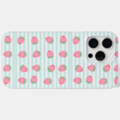Roze aardbeienstrepen Case-Mate iPhone case (Achterkant (horizontaal))