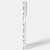 Roze aardbeienstrepen Case-Mate iPhone case (Achterkant / Rechts)