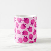 roze aardbeienveld zomer natuur fruit initiaal koffiemok (Center)