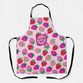 roze aardbeienveld zomerbakkerij natuur fruit schort