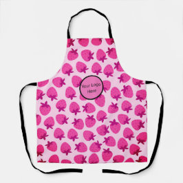 roze aardbeienveld zomerbakkerij natuur fruit schort