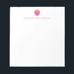 Roze aardbeienvrucht op maat gemaakte banketbakker notitieblok<br><div class="desc">Gepersonaliseerd Notitieblok van de Stationery met Stationery Roze zomeraardbei</div>