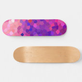 Roze aardbeimozaïekpatroon persoonlijk skateboard (Horizontaal)