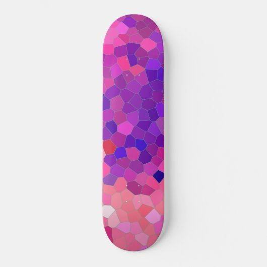 Roze aardbeimozaïekpatroon persoonlijk skateboard (Voorkant)