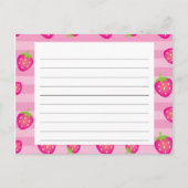 Roze aardbeirecept kaart (Voorkant)