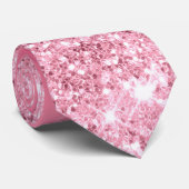 Roze aardbeiroze glitter Drijvende luxe Stropdas (Opgerold)