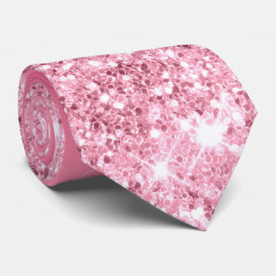 Roze aardbeiroze glitter Dripping Luxury Stropdas