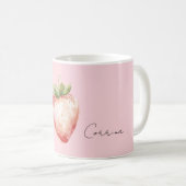 Roze Aardbeivrucht Koffiemok (Voorkant rechts)